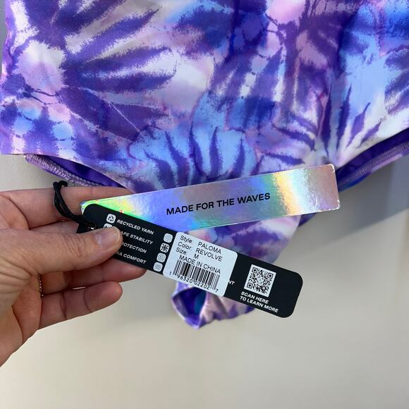 NWT Jolyn Surf Swimsuit One Piece Long Sleeve Paloma Purple Revolve Medium - Picture 3 of 7